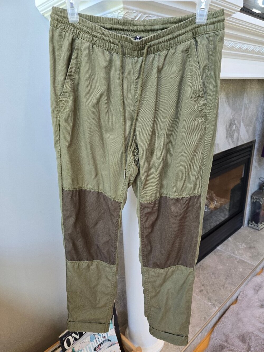 DIVIDED olive green lyocell joggers size 8